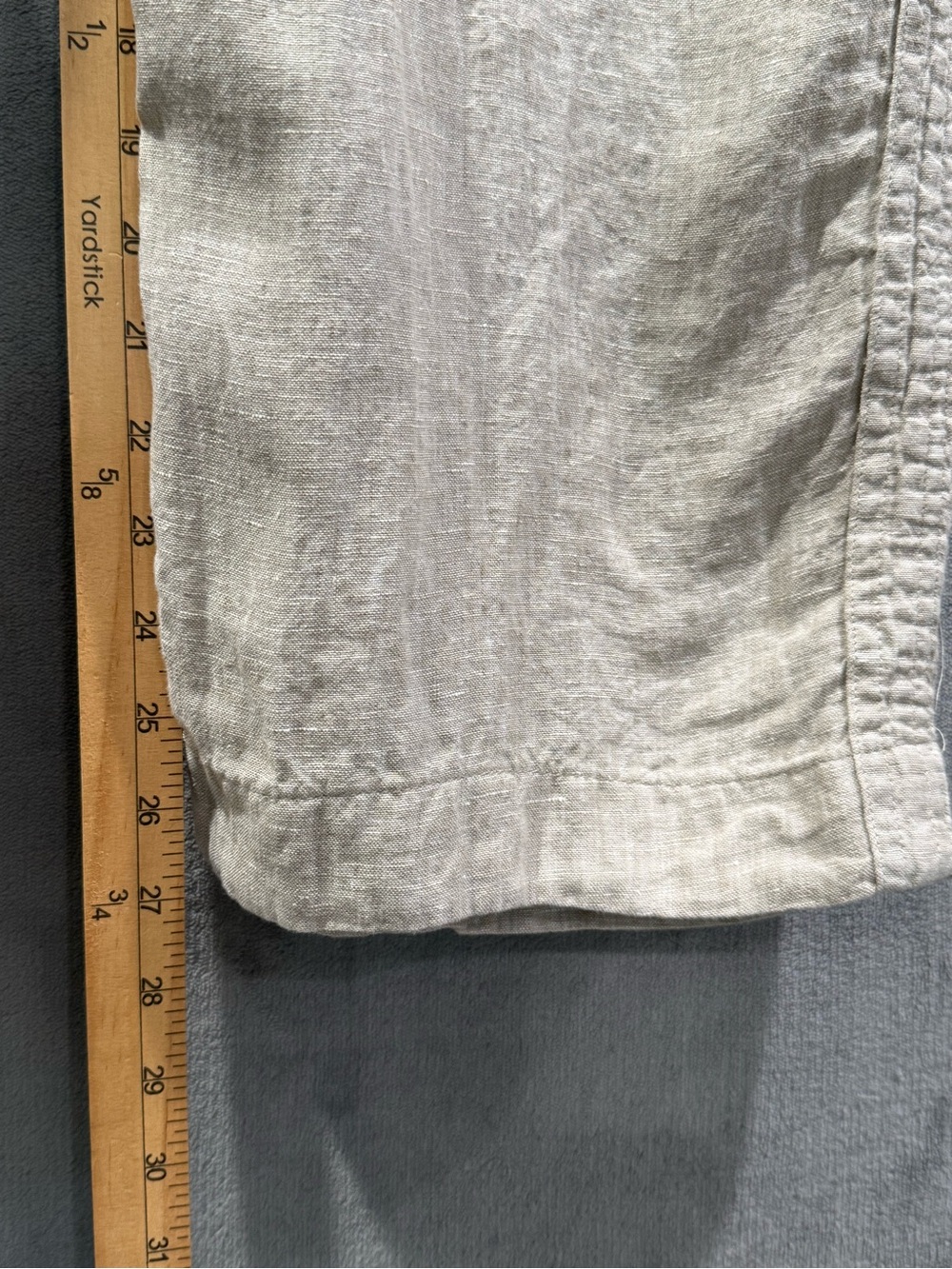 Quince Wide Leg Pants Womens Large Beige 100% European Linen Relaxed Resortwear - Picture 5 of 9